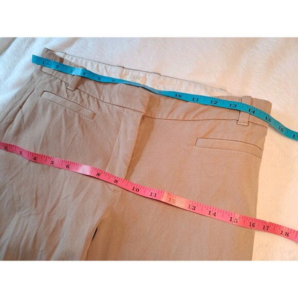 J. Crew Factory Lexie Pants Tan Stretch Straight Leg Career C9716 Size 4R - Picture 8 of 12